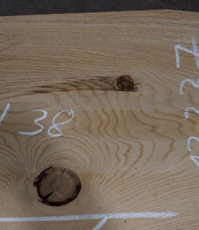 Eiche Bohle, ca. 1750 x 380(520) x 55 mm, 13337
