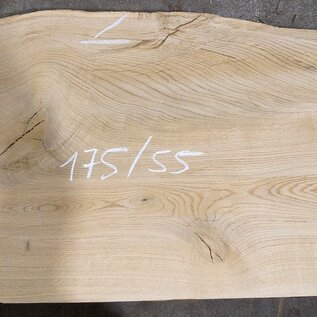 Oak table top, approx. 1750 x 550(620) x 55 mm, 13335