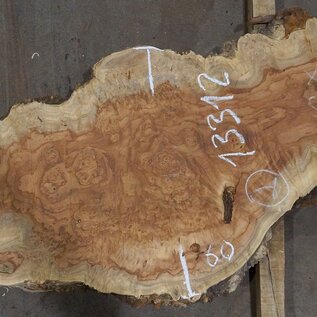 Amboyna burl board, approx. 2800 x 370 x 45 mm, 13312