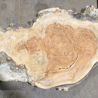 Amboyna burl board, approx. 2500(2800) x 330 x 45 mm, 13310