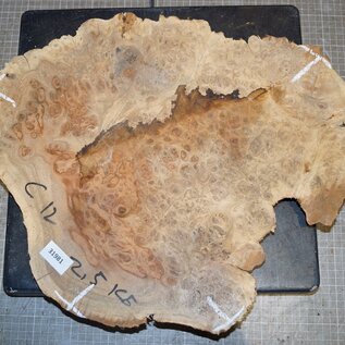 Amboina burl, approx.  440 x 420 x 35mm, 2,6kg