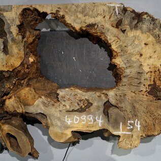 Buckeye burl slab, approx. 1010 x 540 x 55 mm, 8,26 kg, 40994