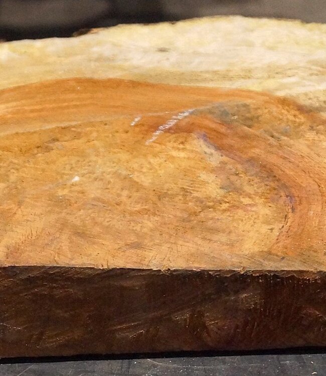 Amboyna burl slab, approx. 480 x 320 x 30-65 mm, 41026