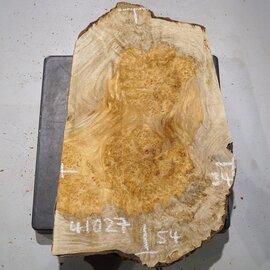 Amboyna burl slab, approx. 540 x 340 x 45 mm, 41027