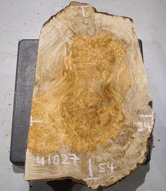 Amboyna burl slab, approx. 540 x 340 x 45 mm, 41027