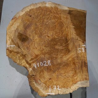Amboyna burl slab, approx. 720 x 580 x 50-80 mm, 41028