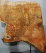 Amboyna burl slab, approx. 700 x 630/550 x 65 mm, 41035