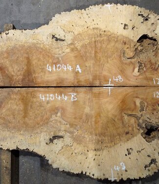 Amboina Maserplatten Paar, ca. 2 x 1270 x 480 x 50 mm, 41044