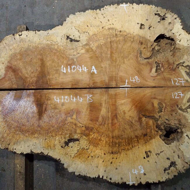 Amboina Maserplatten Paar, ca. 2 x 1270 x 480 x 50 mm, 41044