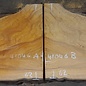 Hymenolobium flavum burl pair, approx. 2 x 670 x 620 x 45 mm, 41046