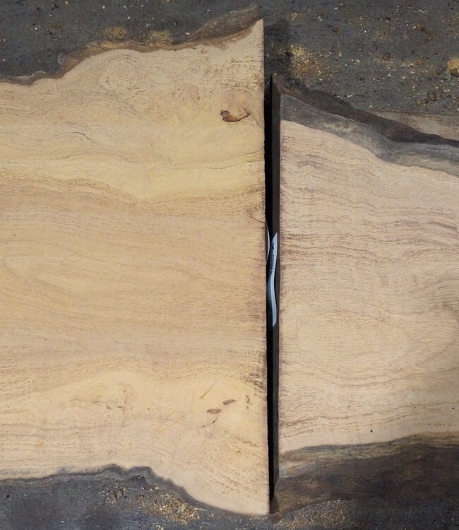 Hymenolobium flavum Maser Paar, ca. 490/500 x 430/460 x 50 mm, 41049