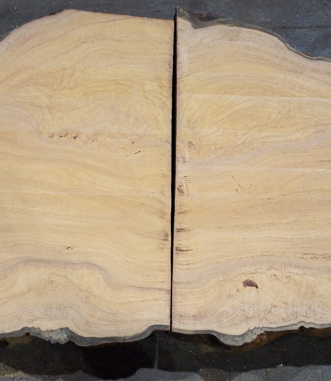 Hymenolobium flavum burl pair, approx. 650/670 x 500/500 x 45 mm, 41050