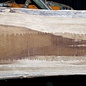 Iroko Tischplatte, ca. 1600 x 830/670/650 x 45 mm, 13363