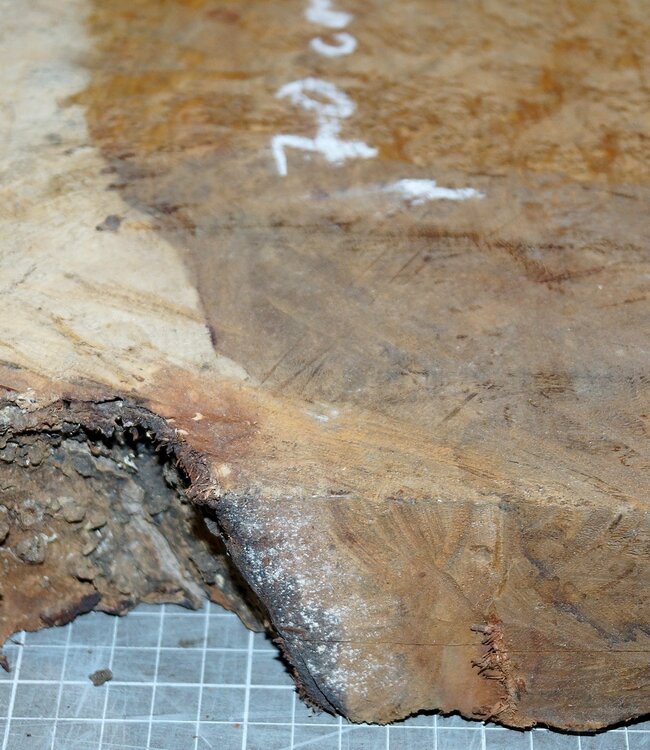 Amboina burl, approx. 700 x 400 x 40-55mm, 11,1kg