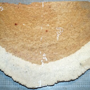 Amboina burl, approx. 770 x 420 x 45mm, 9,2kg