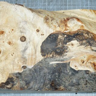 Poplar burl, approx. 295 x 185 x 55mm, 1,2kg