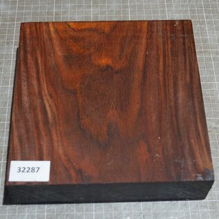 Cocobolo Palisander retusa, ca. 200 x 200 x 53mm, 2,08kg