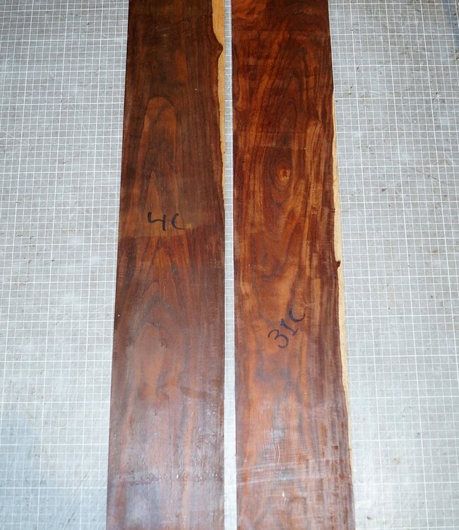Cocobolo Palisander, Gitarren Zargen, ca. 860 x 135 x 3 mm