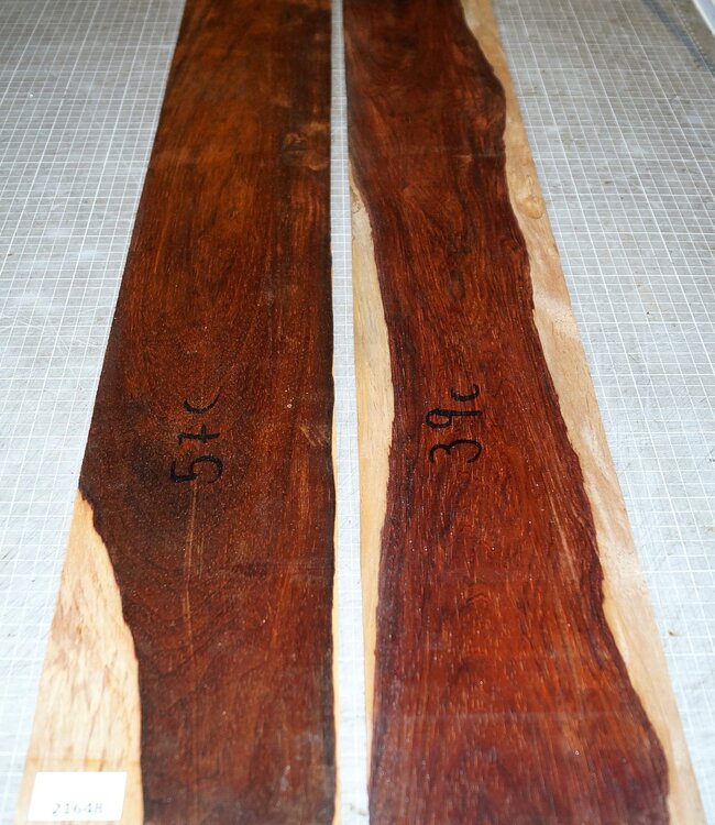 Cocobolo Palisander, Gitarren Zargen, ca. 860 x 135 x 3 mm
