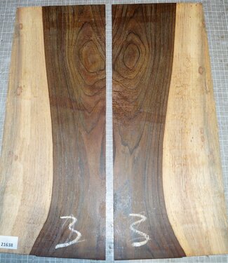 Cocobolo rosewood, guitar bottoms, approx. 530 x 200 x 3 mm