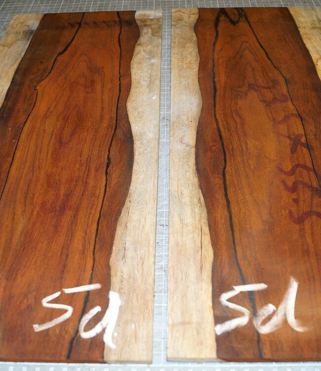 Cocobolo rosewood, guitar bottoms, approx. 550 x 230 x 5 mm