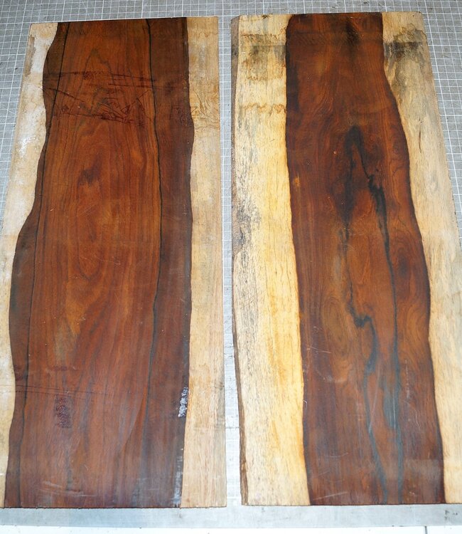 Cocobolo Palisander, Gitarren Böden, ca. 550 x 230 x 5 mm
