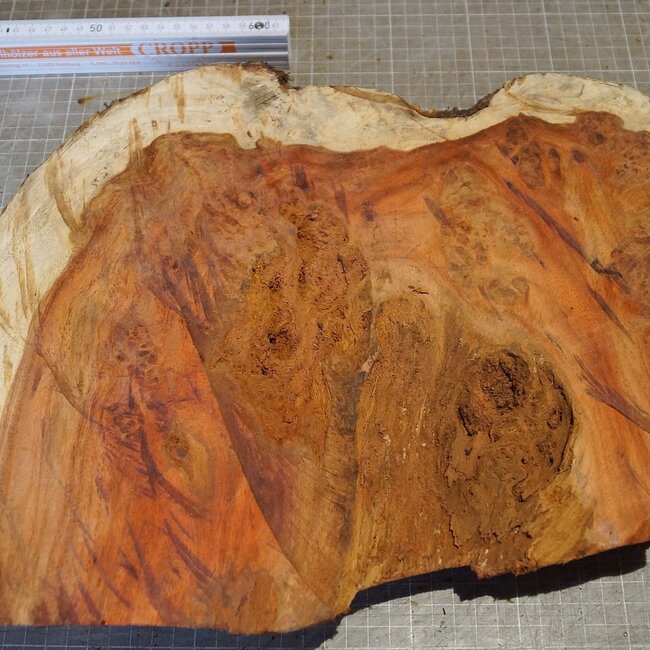 Amboyna Burl, approx. 375 x 255 x 56mm, 4,1kg