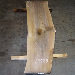 Walnut table top, approx. 1950 x 580 x 57 mm, 13429