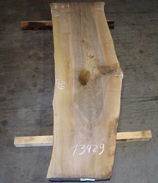 Walnut table top, approx. 1950 x 580 x 57 mm, 13429