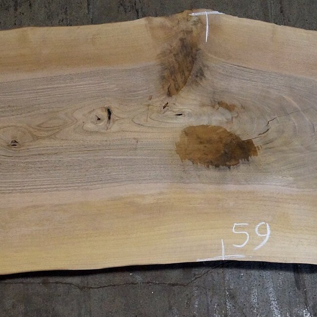 Walnut table top, approx. 1950 x 580 x 57 mm, 13429