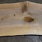 Walnut table top, approx. 1950 x 580 x 57 mm, 13429