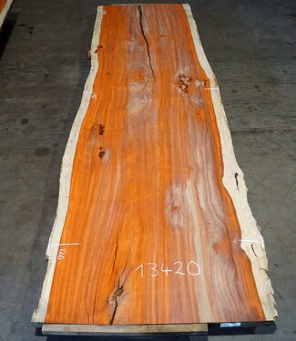 Padouk Tischplatte, ca. 4100 x 1150 x 60 mm, 13420