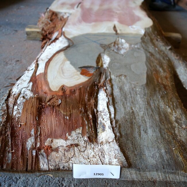 Redwood, table top, approx. 2800(3700) x 830(1060) x 65 mm, 12905