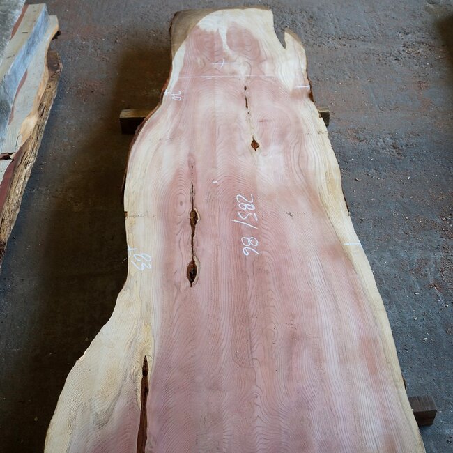 Redwood, table top, approx. 2800(3700) x 830(1060) x 65 mm, 12905