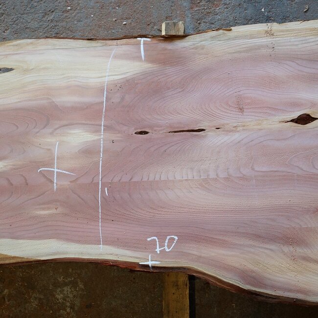 Redwood, table top, approx. 2800(3700) x 830(1060) x 65 mm, 12905