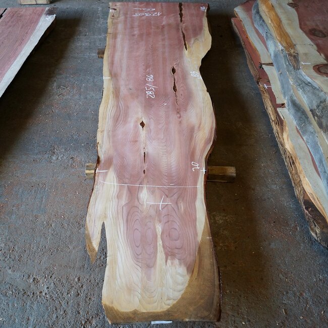 Redwood, table top, approx. 2800(3700) x 830(1060) x 65 mm, 12905
