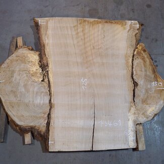 Eiche Tischplatte, ca. 1250 x 1500/990/690 x 52 mm, 13461