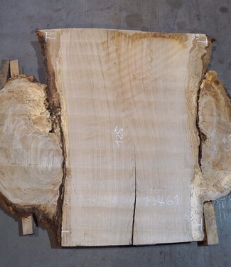 Eiche Tischplatte, ca. 1250 x 1500/990/690 x 52 mm, 13461