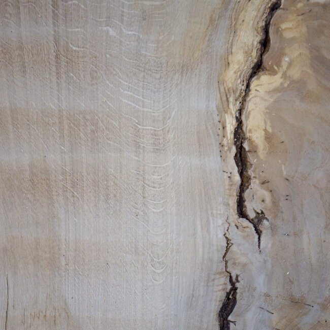 Oak table top, approx. 1250 x 1070/1640/750 x 52 mm, 13462