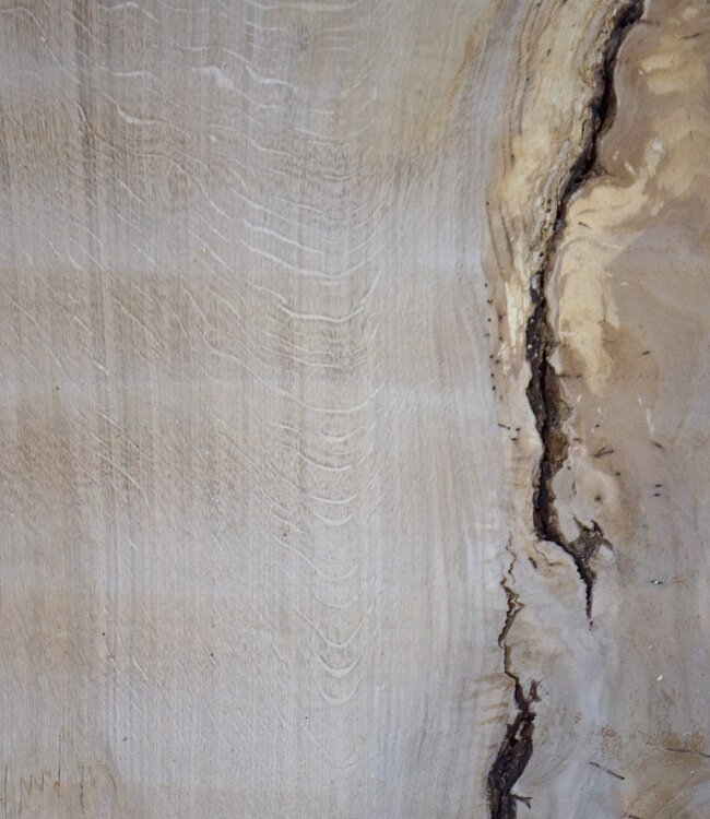 Oak table top, approx. 1250 x 1070/1640/750 x 52 mm, 13462