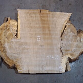 Oak table top, approx. 1290 x 1720/1100/780 x 52 mm, 13463