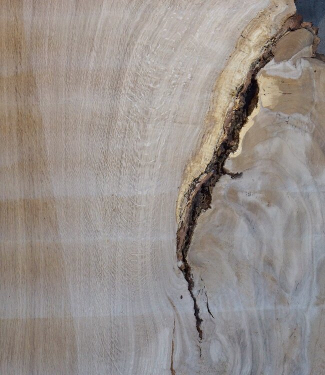 Eiche Tischplatte, ca. 1290 x 1720/1100/780 x 52 mm, 13463