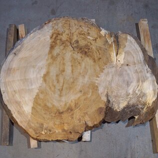 Oak table top, approx. 1330 x 1030 x 52 mm, 13466