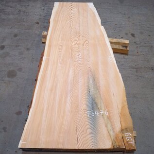 Larch table top, approx. 2030 x 990/810/540 x 70 mm, 13476