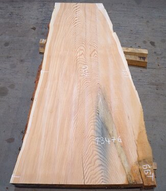 Larch table top, approx. 2030 x 990/810/540 x 70 mm, 13476