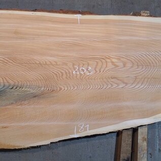 Larch table top, approx. 2030 x 990/810/540 x 70 mm, 13476