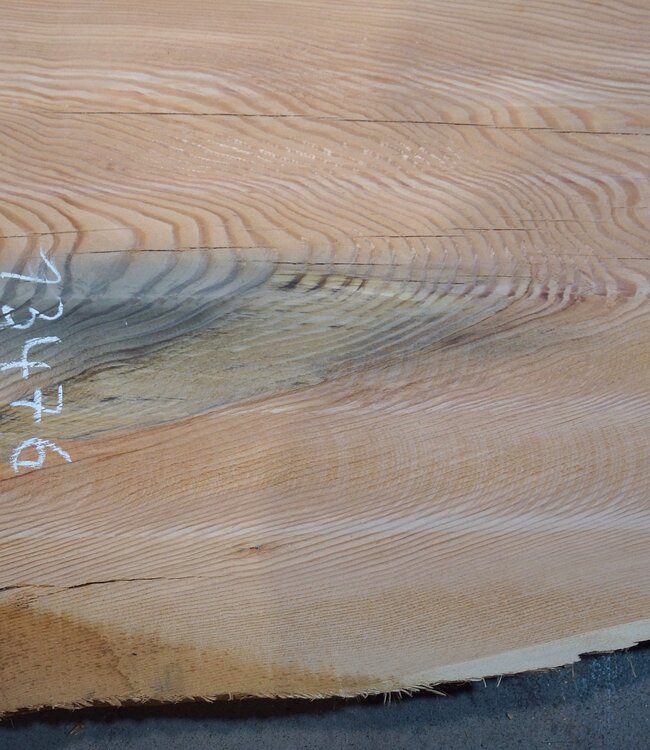 Larch table top, approx. 2030 x 990/810/540 x 70 mm, 13476