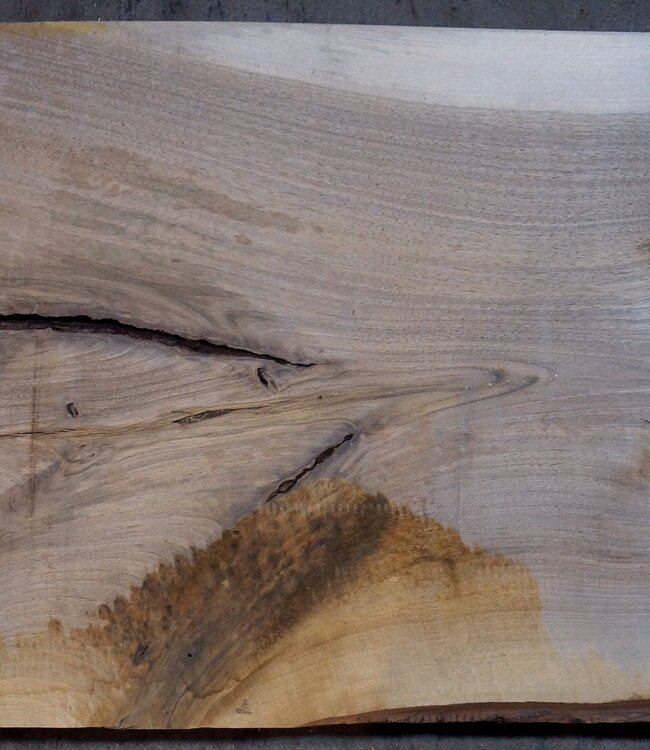 Nussbaum Waschtischplatte, ca. 1030 x 580/570/500 x 52 mm, 13494