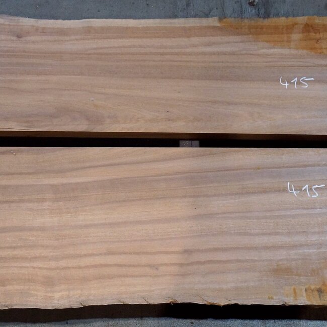 Moabi flamed, taple top pair, approx. 4150 x 520/500 x 45 mm, 13504