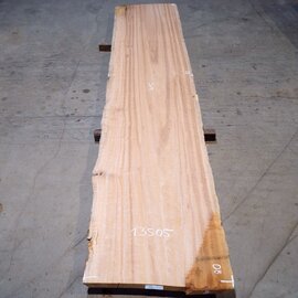 Moabi flamed, table top, approx. 4150 x 800/830/850 x 45 mm, 13505